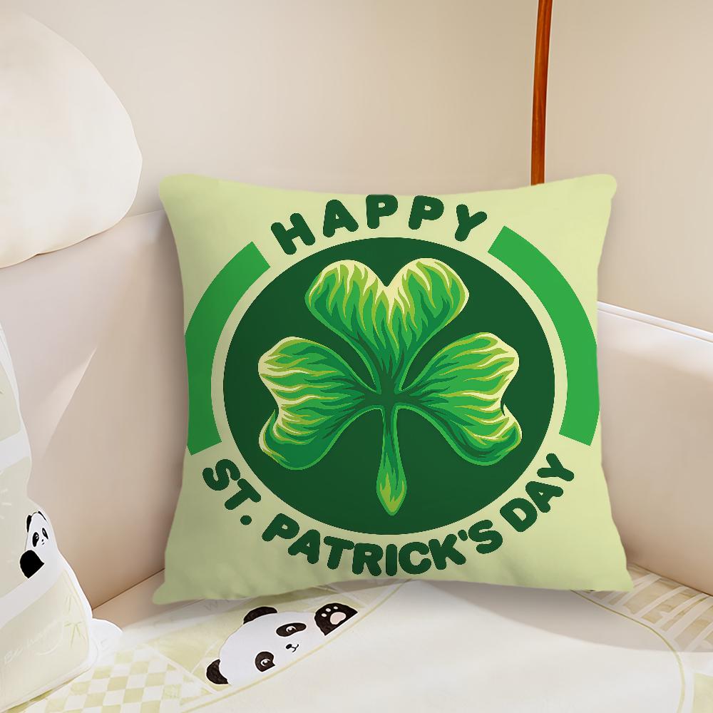 fashion modern StPatricks Day green cushion cover Plush Fabric Soft Double Sided Print Sofa Cushion Cover Throw Pillow Covers