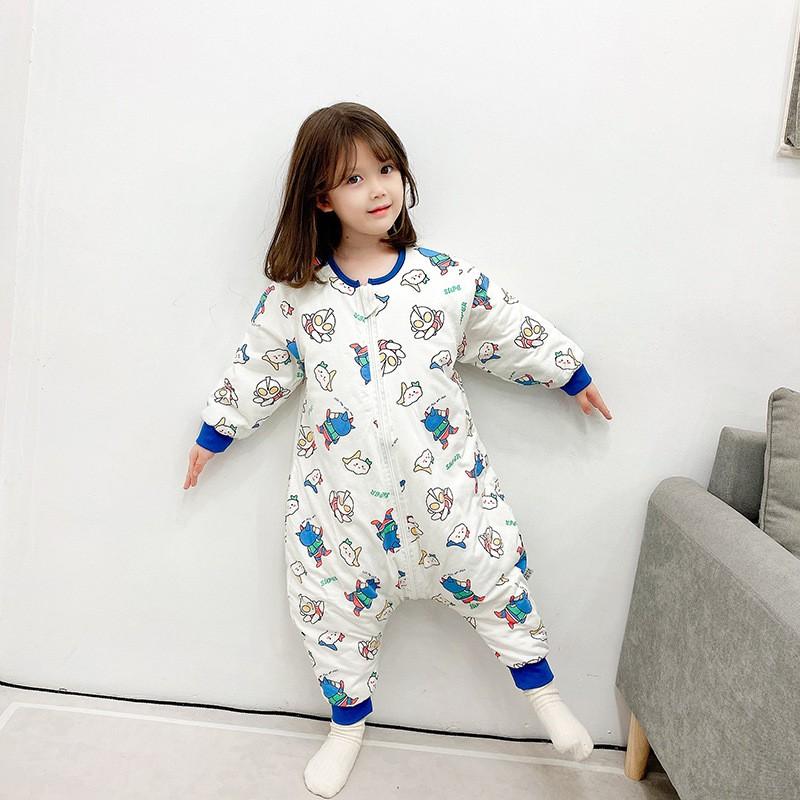 Cotton Toddler Sleep Sack With Legs Winter Warmth Anti-Kick Sleeping Bag Kids 3-8 Years