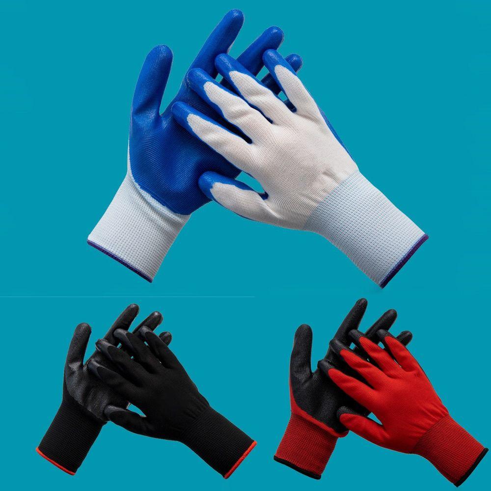 12pairs Stretch Protective Gloves High Durability Cycling Mittens Safety Gloves  Construction Sites