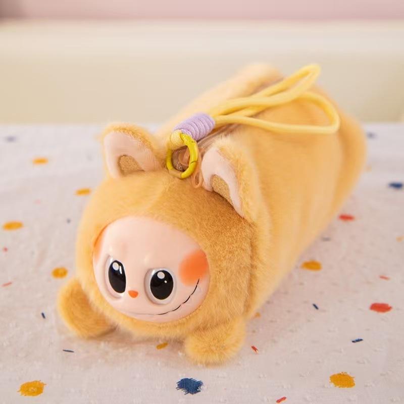 1 Piece Labubu Hanging Rope Plush Pencil Case Cute Stationery Storage Bag