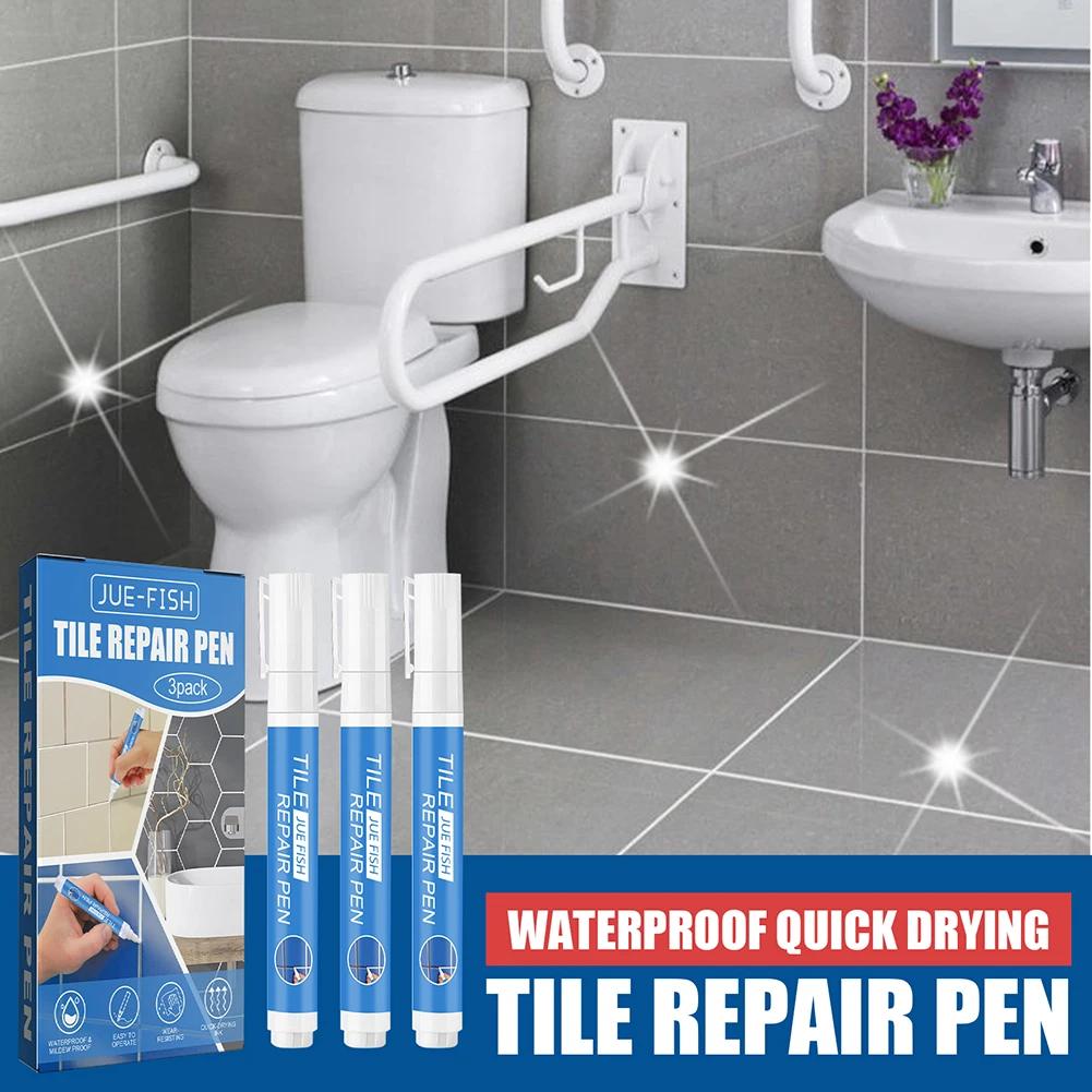 3-6PCS Wall Tile Marker Pen Waterproof White Grout Restorer Gap Repair for Bathroom Floor Seam Paint Filling Construction Tools