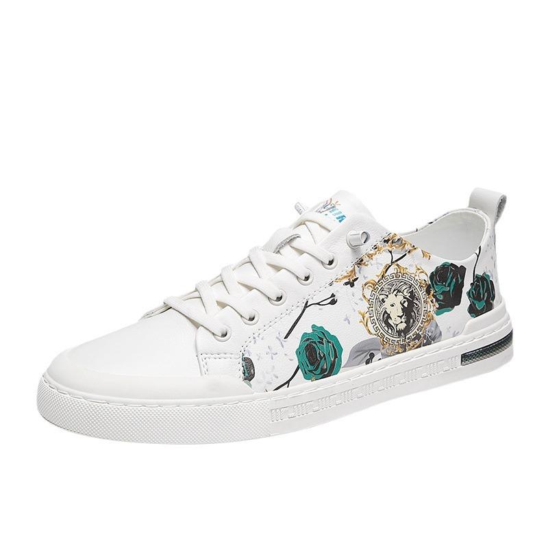 Men's shoes new summer four seasons lazy shoes casual leather shoes soft leather trendy shoes personality