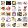 50 Cartoon Graffiti Stickers - Cute Back-to-School Decoration for Suitcase, Diary & Water Bottle