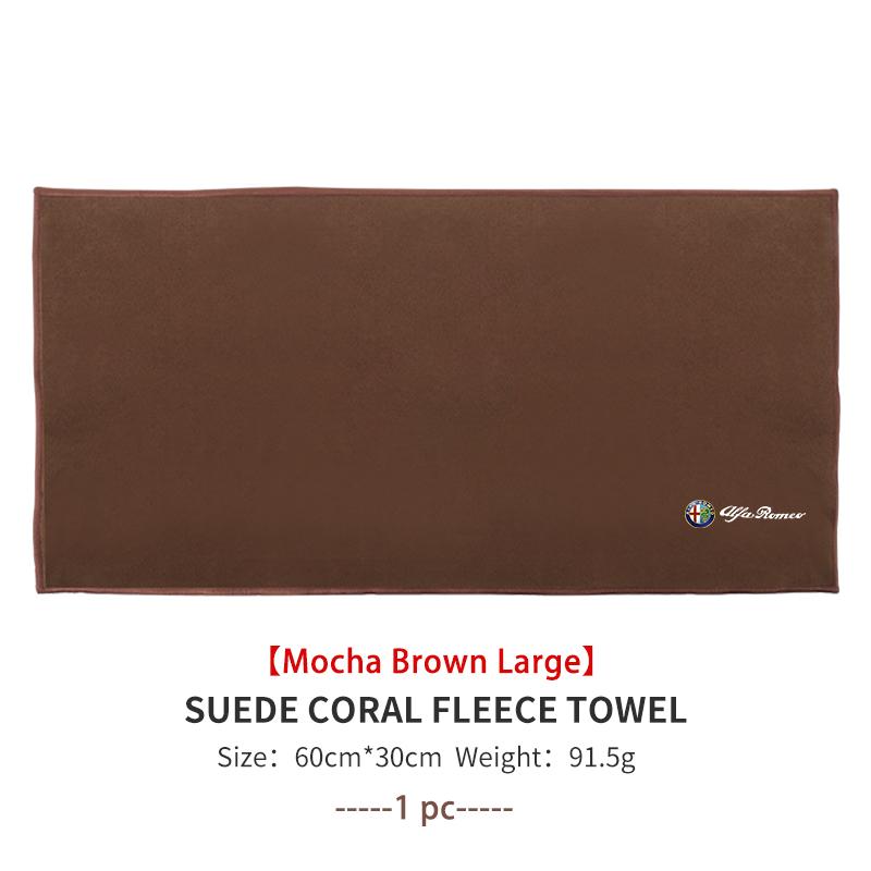 Car Wiping Drying Cloth Towel Absorbent Microfiber Towel For Alfa Romeo 159 Giulietta Giulia 147 Mito 156 159 166 GT Stelvio