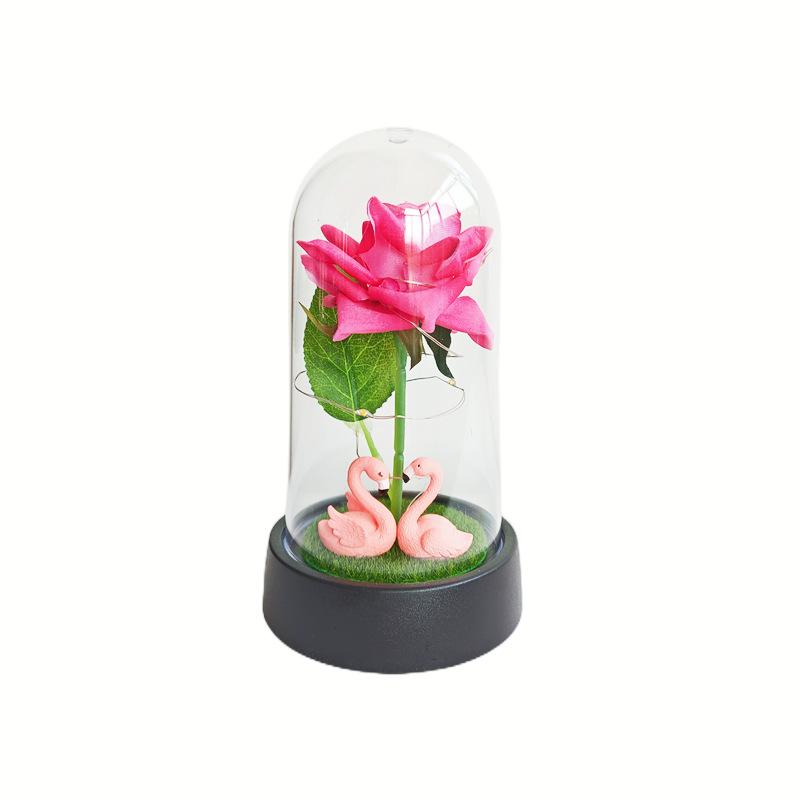 Small rose night light ornament creative Christmas and Valentine's Day gift immortal simulated flower gift