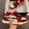 Men's Shoes Niche Fashion Retro Graffiti Made Old Board Shoes Women's Flat Bottome Casual Couple Sport Shoe Unisex Lace Up Shoes