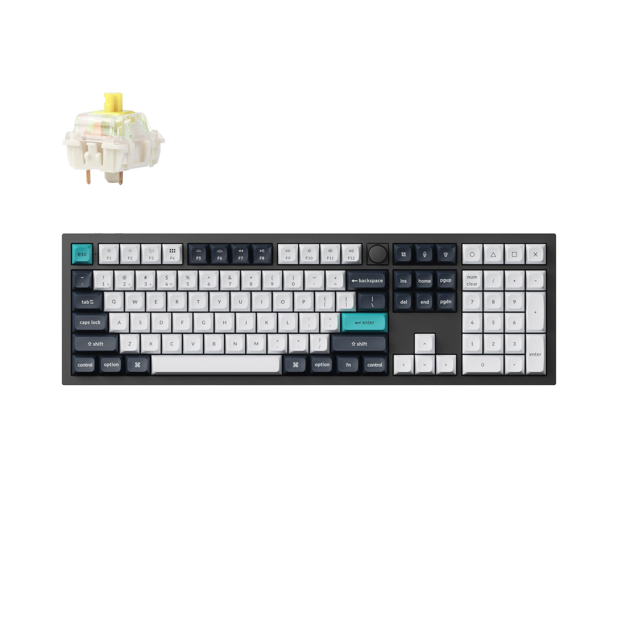 

Q6 Max Бездротова Кастомна Механічна Повнорозмірна US RGB Hot Swap Сумісна Механічна Gateron Jupiter Windows Механічна Gateron Jupiter Вісь Banana []Keychron