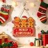 Christmas Hanging Wooden Signs Sign Ornament, Multi-Layer Tree Wood Plaque Multi Layered Wall Art with Rope, Merry Festive Door Decor Farmhouse Hanger