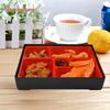 Wood Grain Multi-Compartment Bento Box