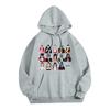 Unisex Lightweight Long Sleeve Hooded Pullover Sweatshirt with Print for Everyday Casual Wear
