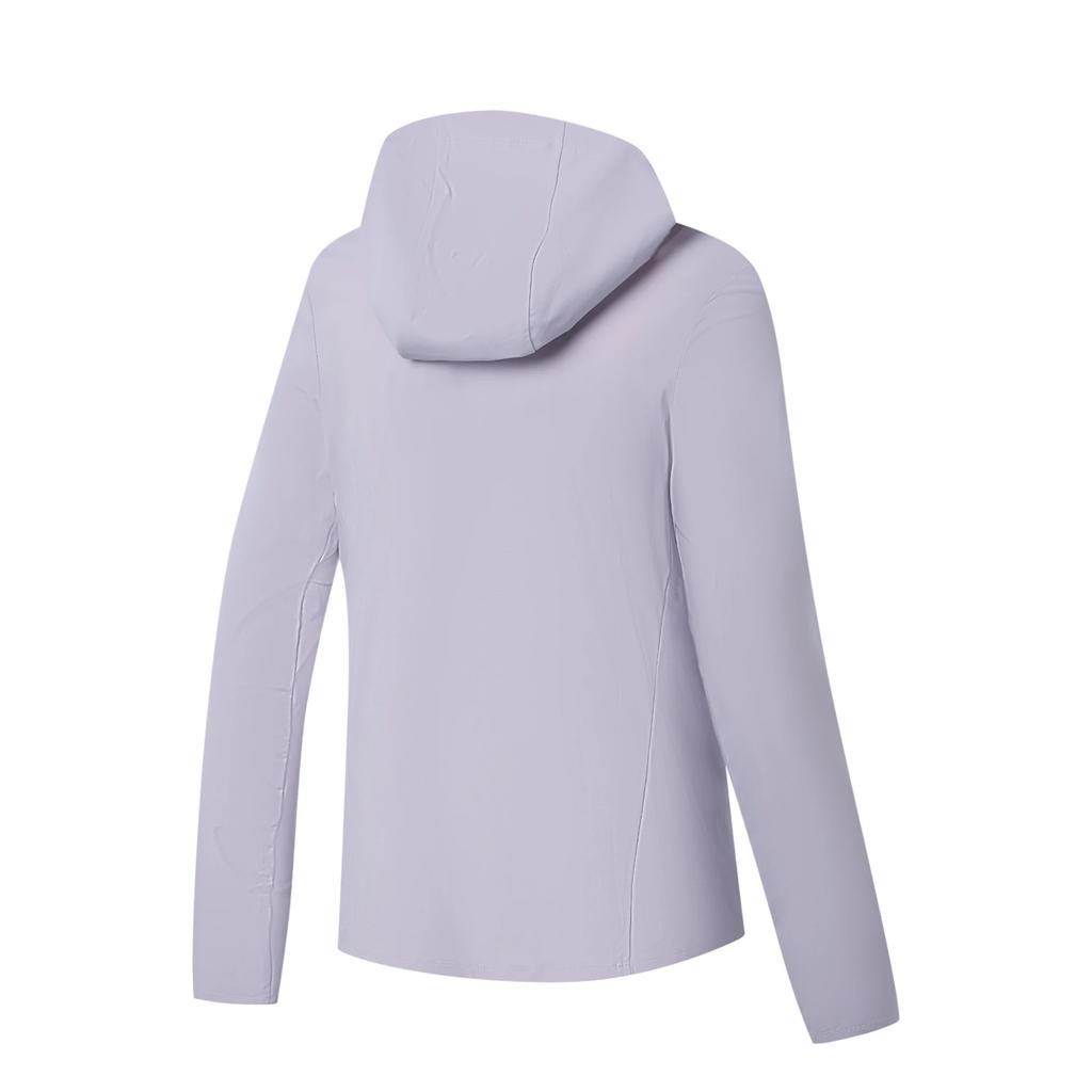 Li-Ning Fitness Series Zipper Hooded Solid Color Versatile Casual Workout Clothes Women tops AFDW866-3