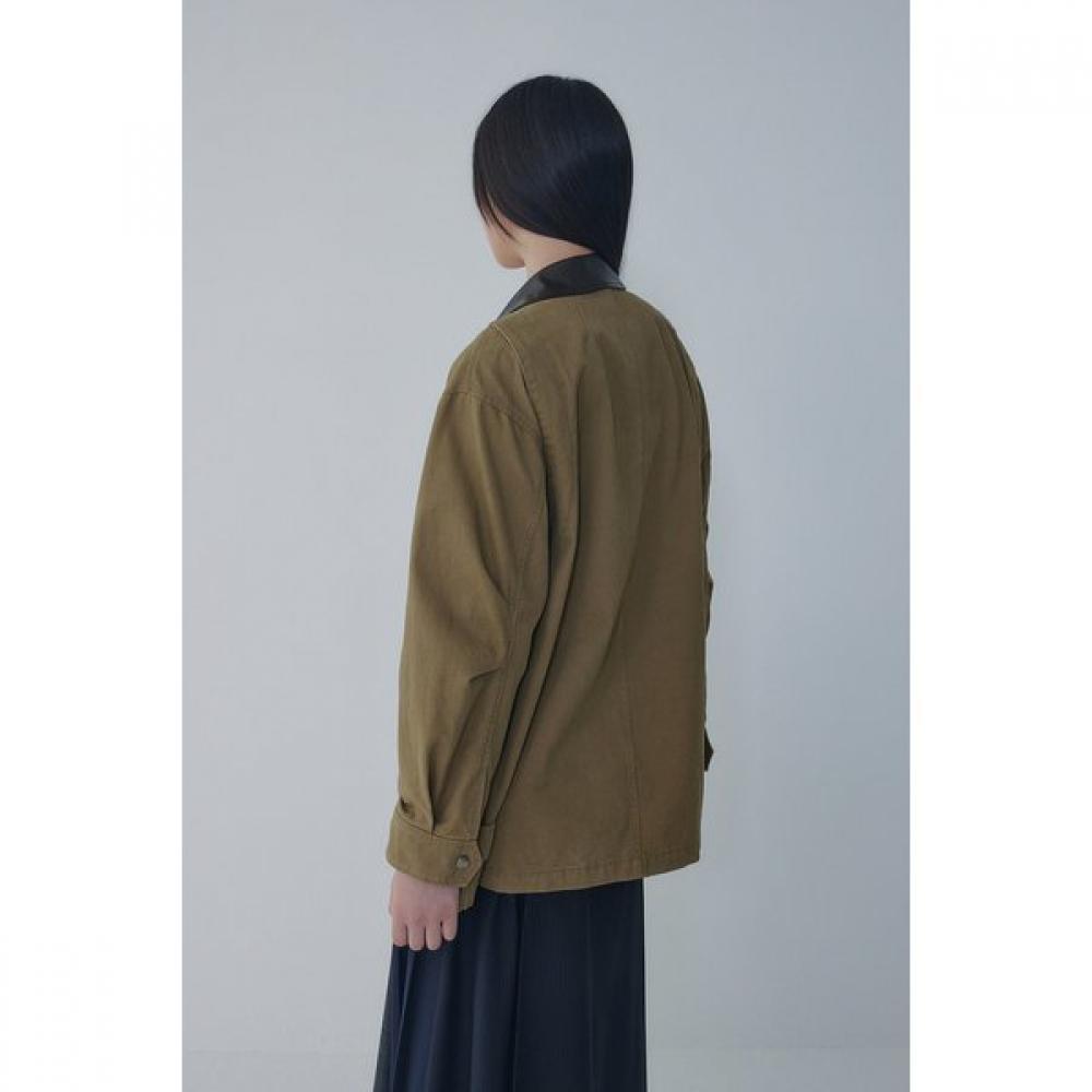 Vov Synthetic Leather Collar Work Jacket 7156310003