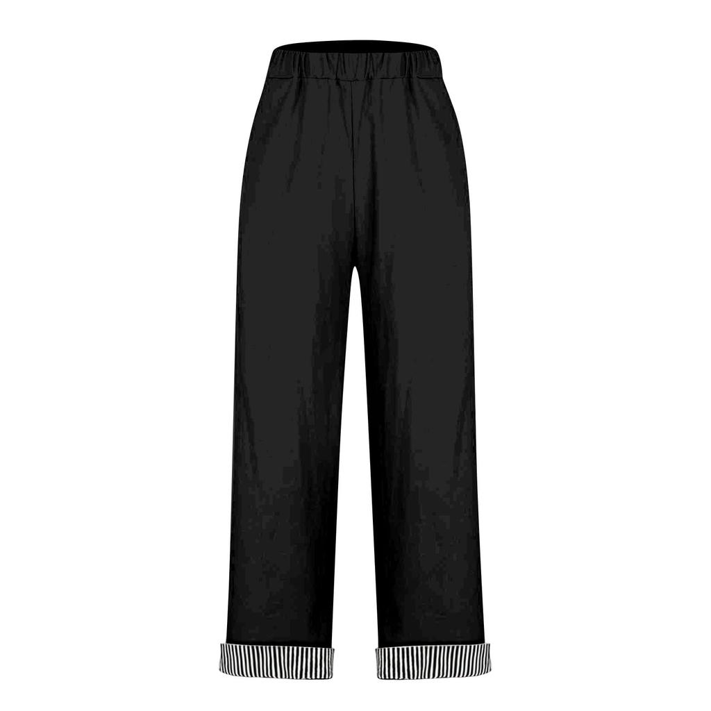 Women's Casual And Fashionable Color Loose Pants With Pocketes