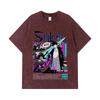 275 GSM Gewaschene T-Shirts 100% Baumwolle Solo Leveling V1 Arise Aufdruck Unisex Schweres Baumwoll-T-Shirt