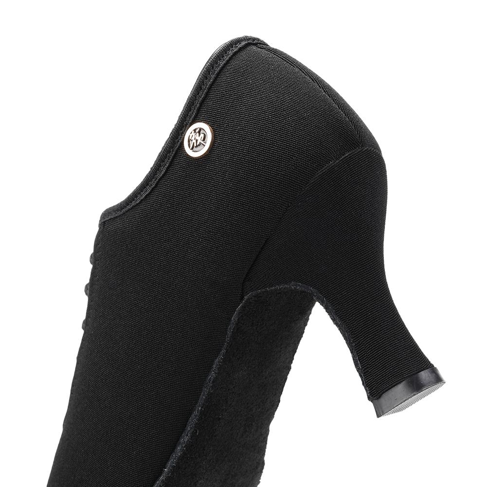 Frauen Schwarz Oxford Tuch Moderne Dballroom Tanzschuhe Lehrer Schuhe Dünne Ferse 7CM