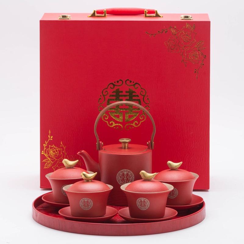 Wedding Tea Ceremony Gaiwan Set - Bride's Change of Address Tea Bowls