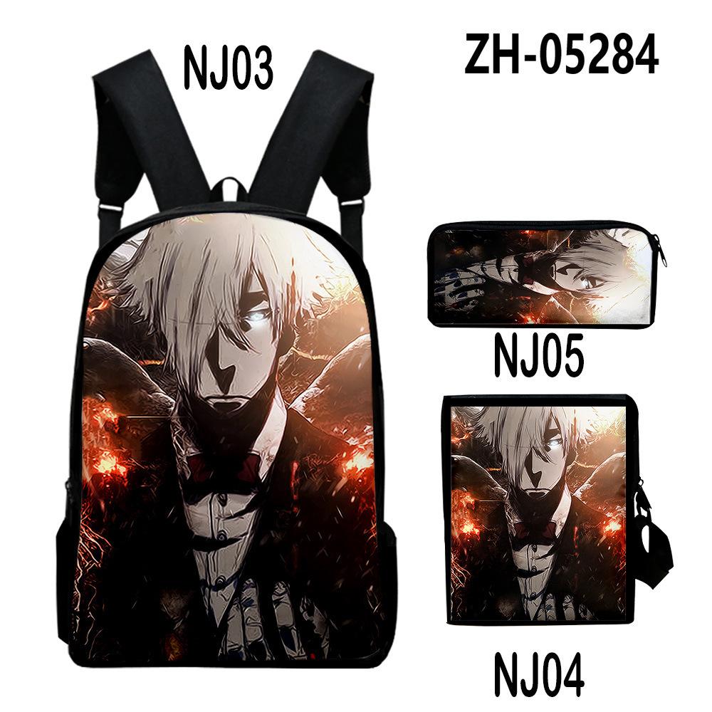 Klassisch Neuheit Cool Tod Parade 3D-Druck 3 Stück/Set Schüler Rucksäcke Laptop Tagesrucksack Rucksack Schräg schultertasche Federmäppchen