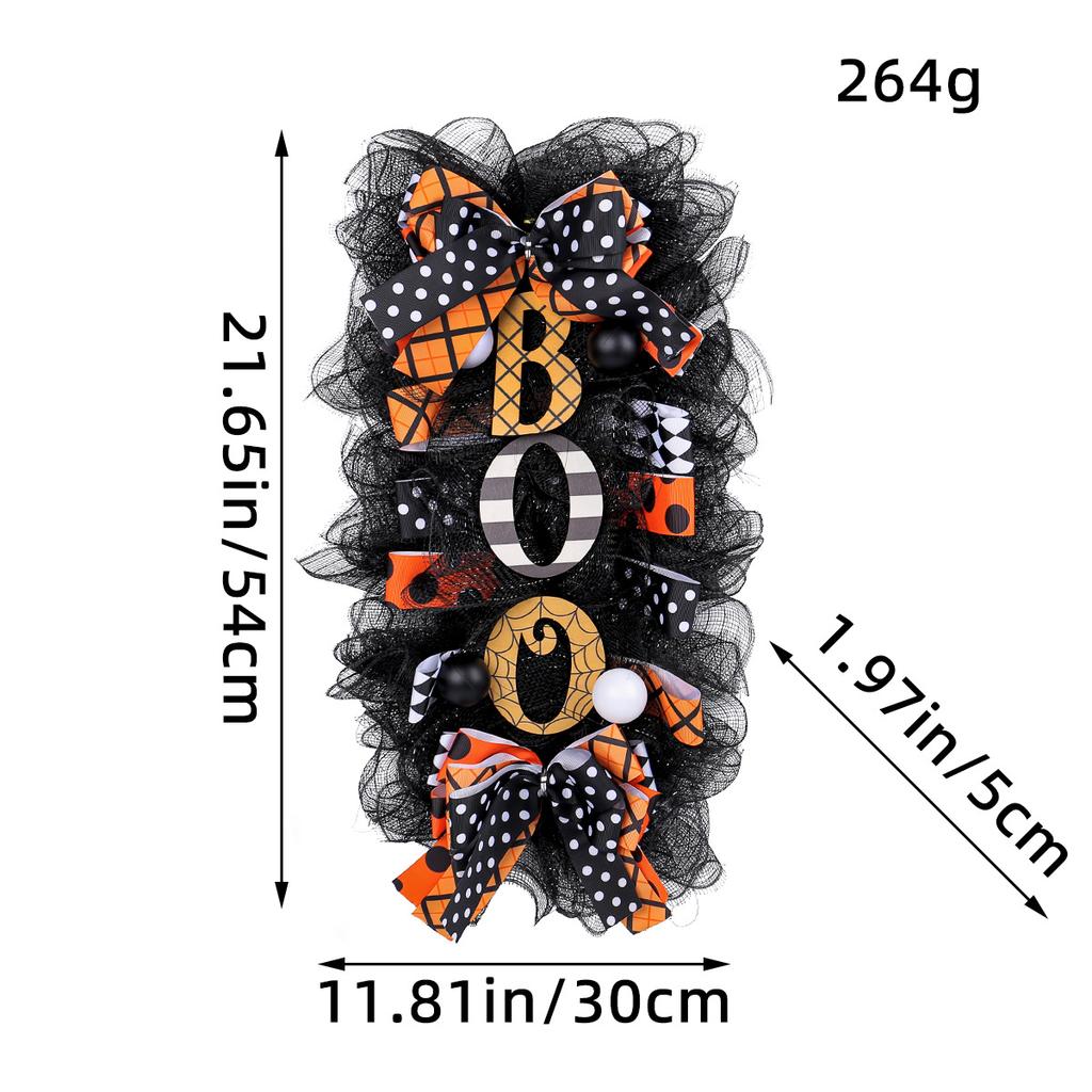 Halloween Garland Door Hanging Wreath Halloween Scary Pumpkin Garland House Courtyard Decoration Pendant