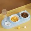 Cat Dog Bowl Set Food Water Ceramic Plastic Pet Bowls For Cats And Dogs With Stand MIT