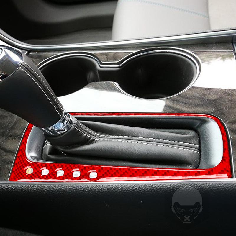 Transmission Stick Shift Gear Panel Carbon Fiber Sticker For Chevrolet Impala 2014-up Car Interior Decorative Accessories