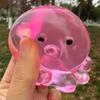 Polpo Squishy Giocattolo Fidget Gomma Trasparente Cristallo Polpo Giocattolo Rilassante per le Mani Morbido Rimbalzo Lento Giocattolo da Spremere per Bambini Adulti Giocattolo da Pizzicare