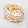 Oval Rose Enamel Box European Style Antique Storage Case Earring Display Box  Ring Organizer