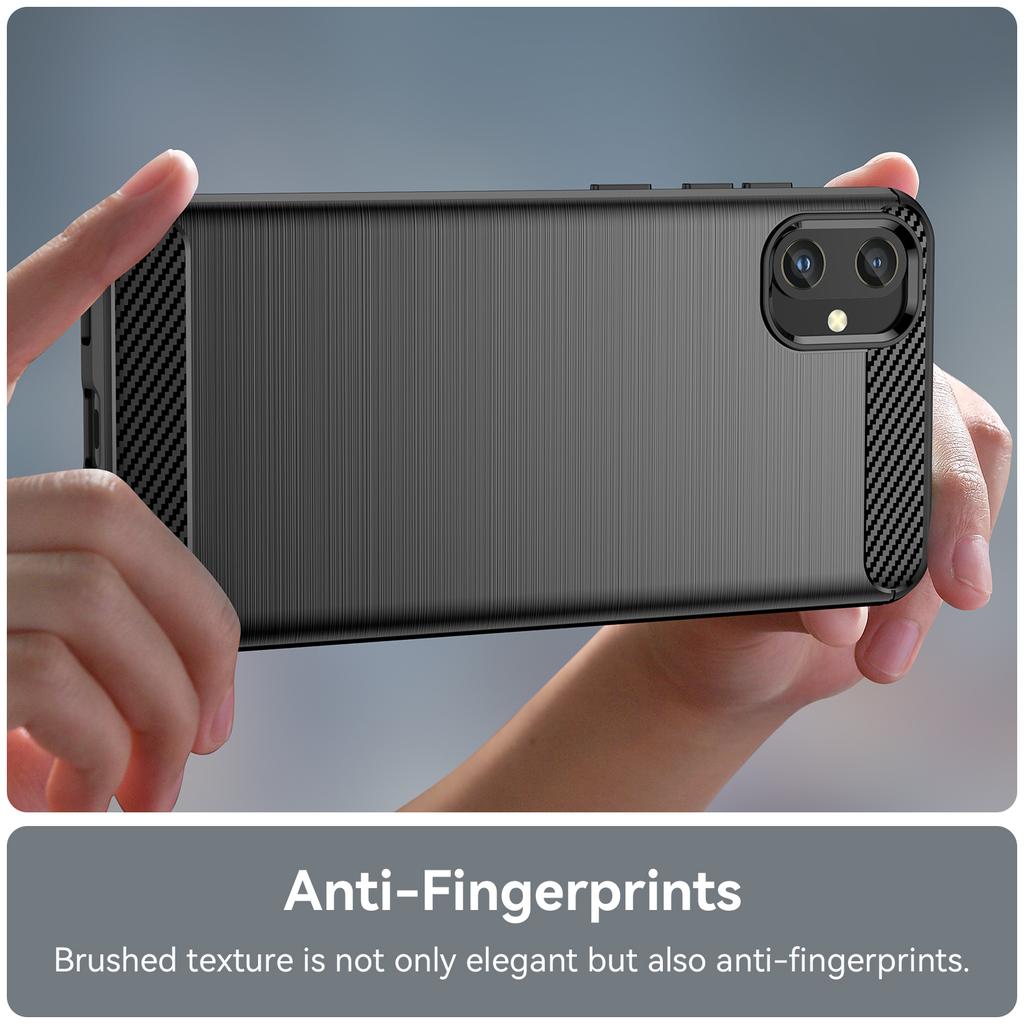 For Samsung Galaxy A05 4G Case Anti-Scratch Cover TPU Carbon Fiber Texture Phone Shell