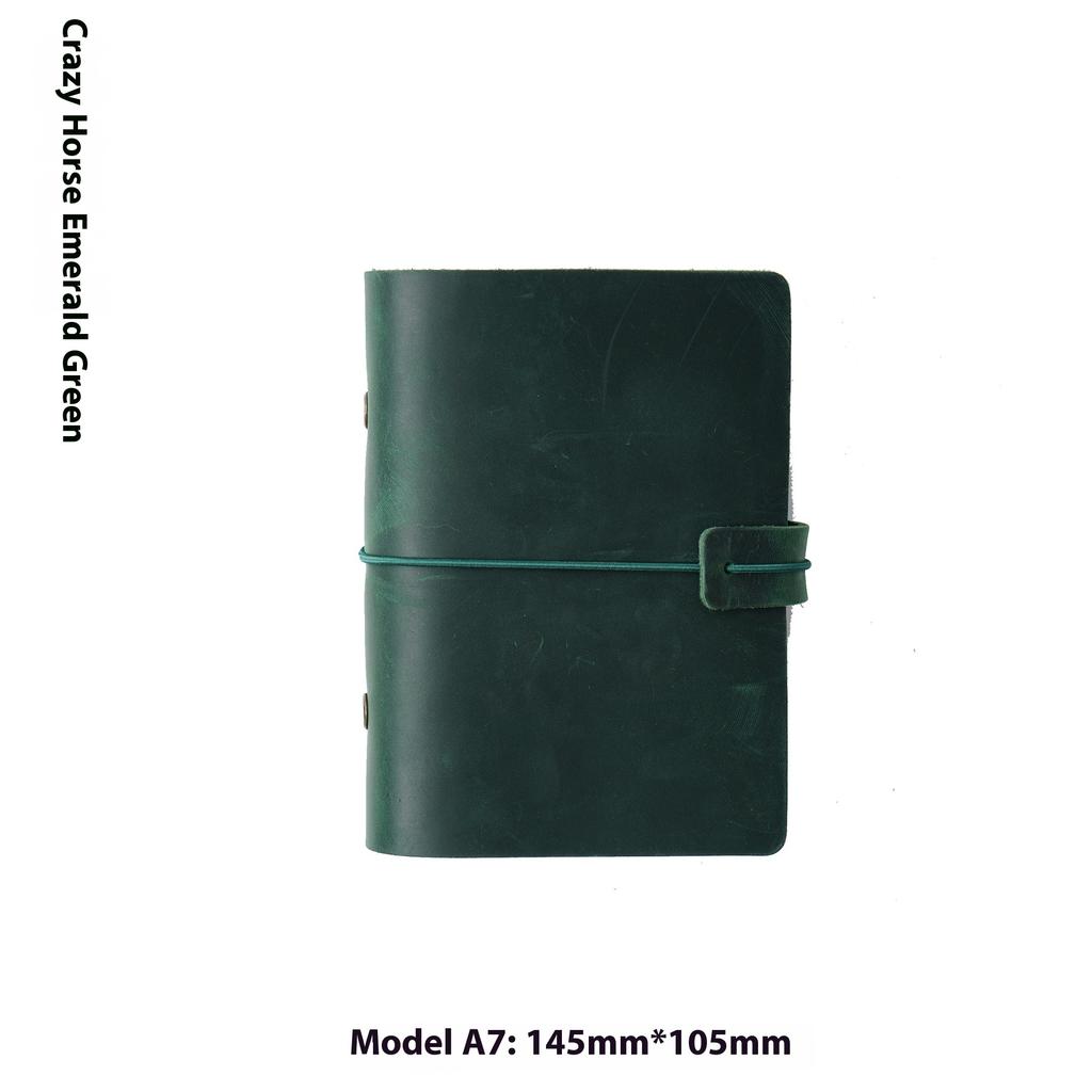 Handmade First Layer Cowhide Book Genuine Leather Hand Account Binder Notebook Retro Nostalgic Travel Diary