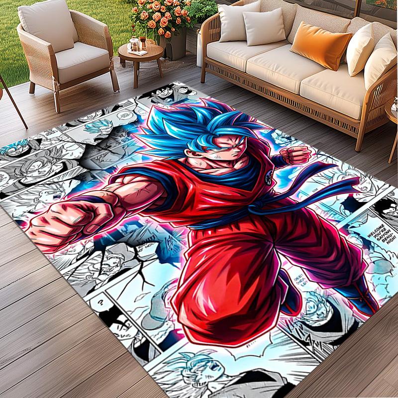 DRAGON BALL Print Rug, Washable Floor Carpet, For Entryway Dorm Laundry Room Office Study, Home Decor Birthday Christmas Gift