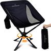 OUTREVO 360 Degree Rotating Outdoor Chair Compact Lightweight Folding One Touch Chair with Bag Outrevo [Revolver] (Black)