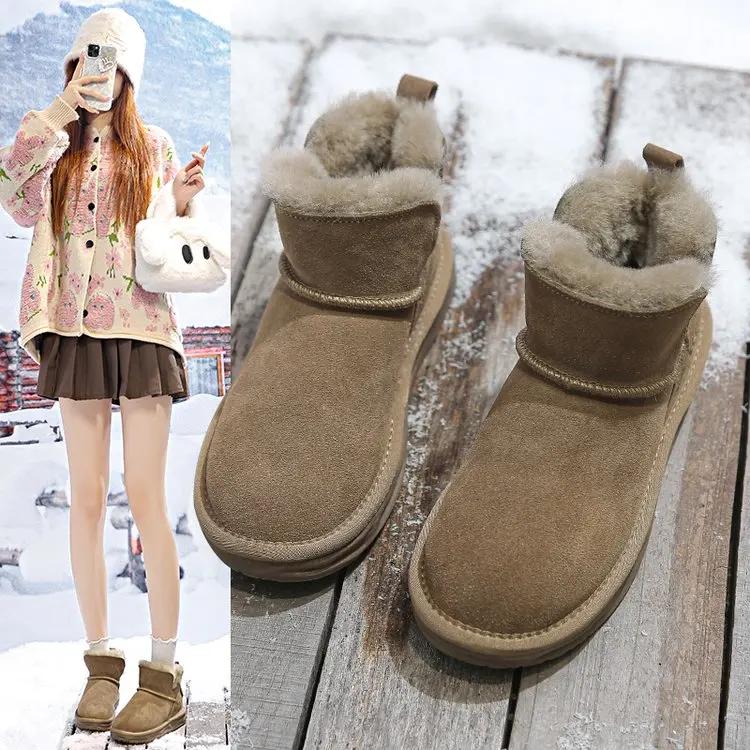 

Новые классические женские зимние ботинки на утепленном пуху, удобные теплые ботильоны, женская зимняя женская обувь, массивные Botas Mujer 35