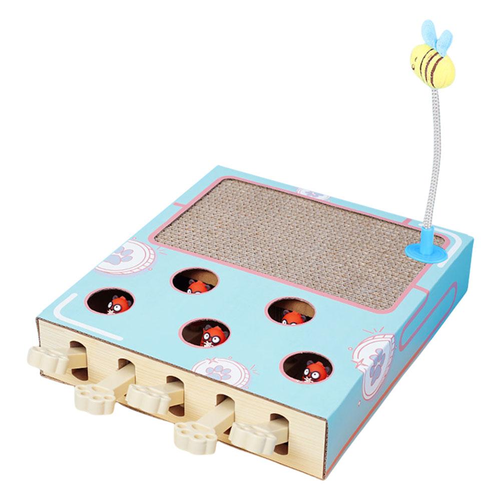 Whack-a-Mole Cat Scratching Board Toy Cat Toy Grinding Claw Rest Play Funny Cat Interactive Multifunctional Cat Supplies