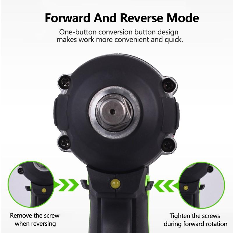 110V-240V Akku-Schlagschrauber Maschinensatz Elektrischer Bohrer Hammer Werkzeug Akku mit LED-Licht