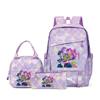 School Season Printed Student Schoolbag Backpack Shoulder Pencil Bag Three-Piece Set