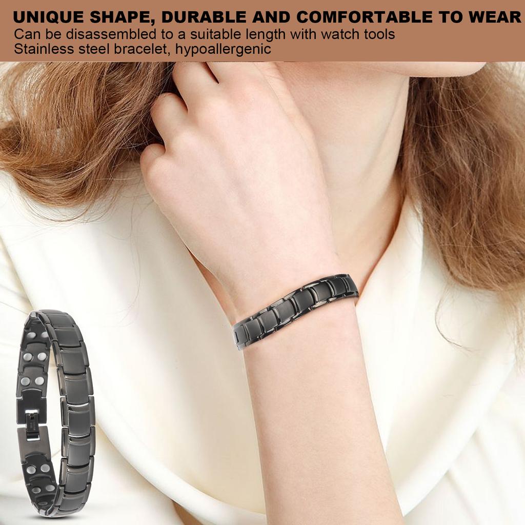 Stainless Steel Bracelet Magnetic Therapy Hand Chain Health Care Jewelry Accessories
