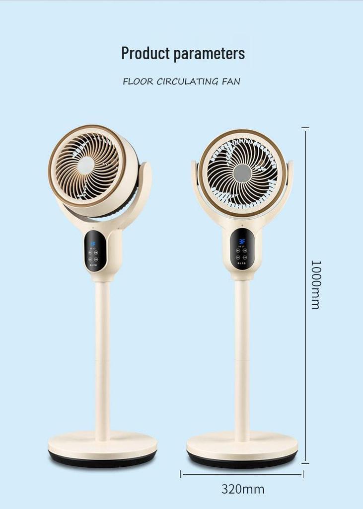 Dual-Use Oscillating Air Circulator Fan - High Power, Low Noise, Vertical Floor & Desk Standing for Bedroom and Dorm.
