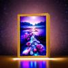 Light Painting Picture Frame Modern Landscape LED Night Light Room Decor Art Atmosphere Christmas Gifts Bedside Table Mood Lamp