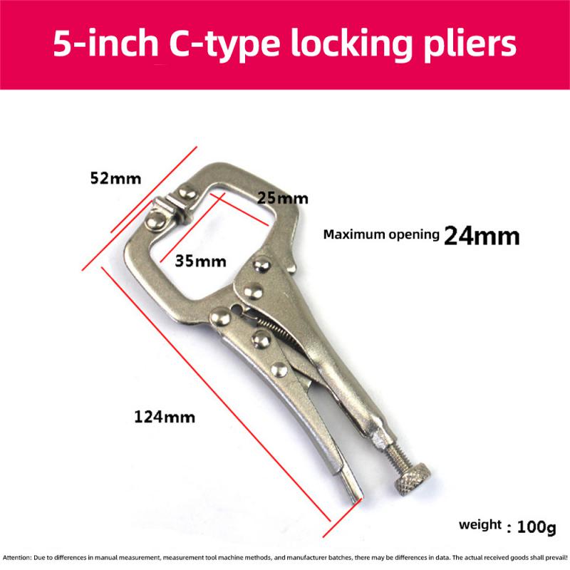 5/6.5/9/11 inch C Clamp weld Clip Woodwork Fix Plier Pad Wood Work Alloy Steel Hand Tool Pincer Tong Tenon Locator