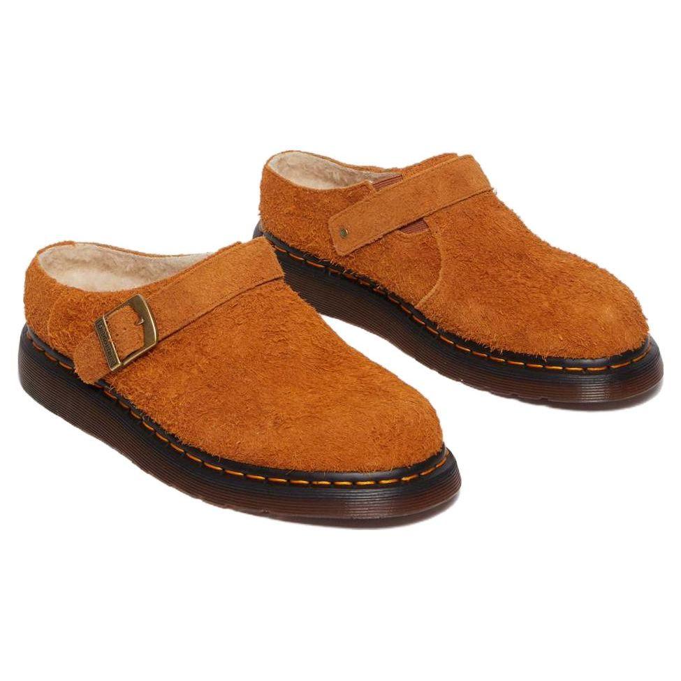 Dr. Martens Isham Faux Shearling Lined Unisex Pecan Brown Long Napped Suede 30901363