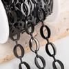 1Meter Stainless Steel Black Plating Cuban Necklaces Chain 10x14mm Oval Link Chains for DIY Bracelets Jewelry Making Bags Chains