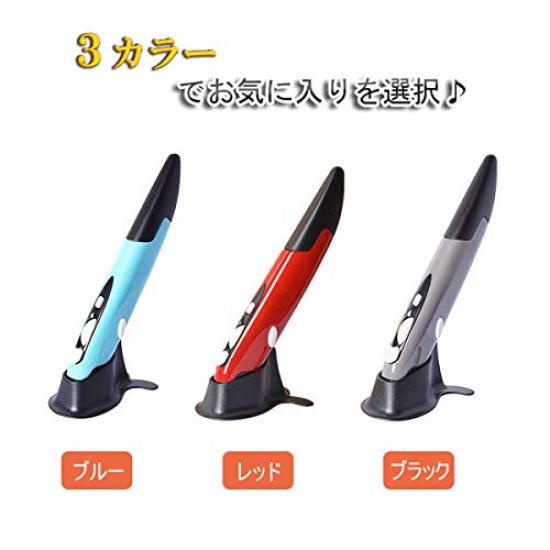 3-Color Wireless Pen Mouse, 2.4G Wireless, Portable, Pen-Shaped, Optical, for Drawing, Painting, and Intuitive Operation (Red)