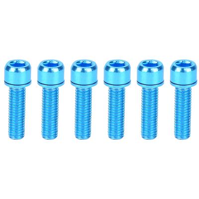 6 Stück M5x23mm Stahl Fahrrad Flaschenhalter Aufbewahrungsständer Schraube Fahrradzubehör(blau)
