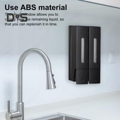 3 Chamber Wall Mounted Soap Dispenser 400ML X 3 No Drill Shampoo Dispenser Wash Dispenser with Visual Window