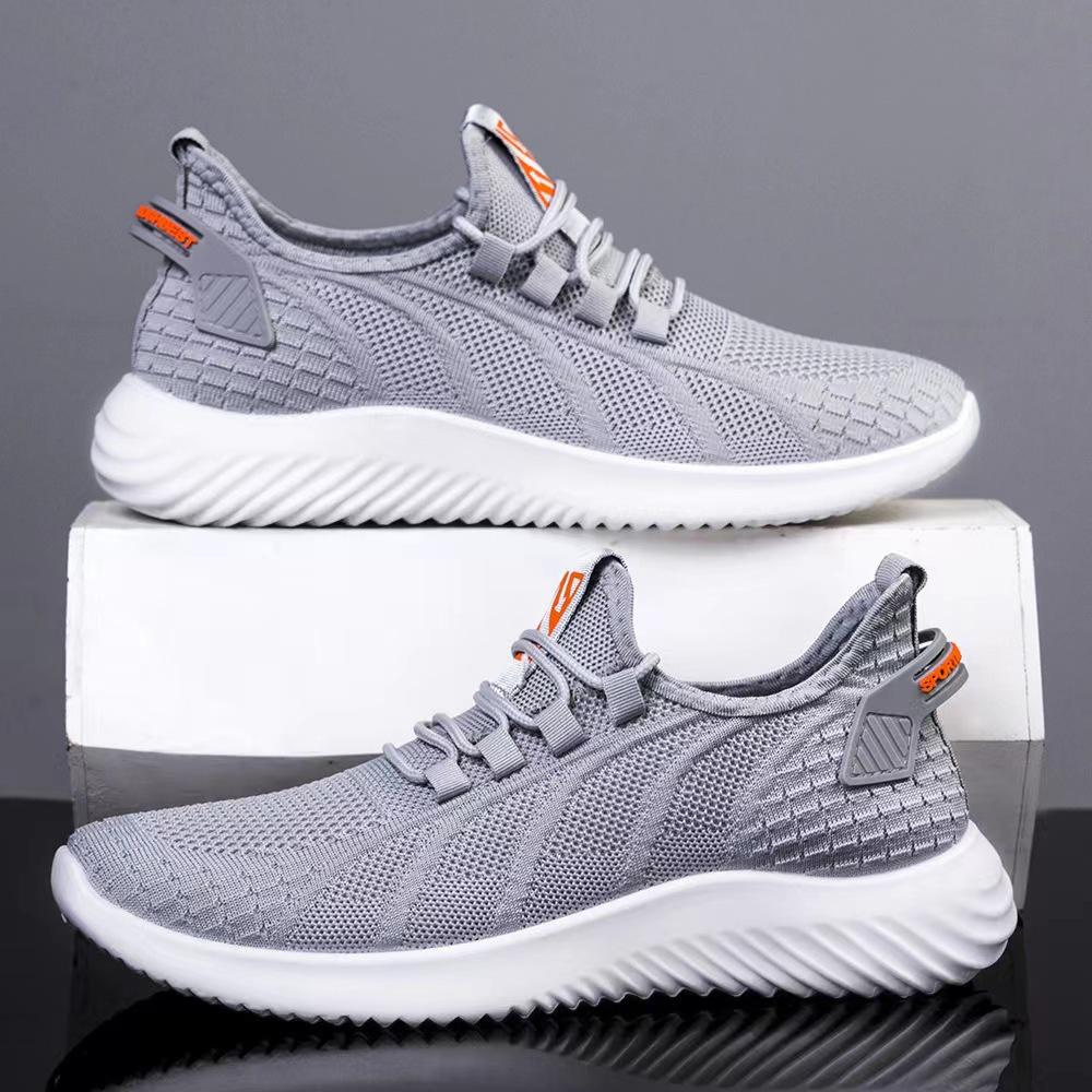 Men's Shoes 2025 New Leisure Sports Summer Trend Fly-woven Shoes Korean Version Light and Breathable Running Comfortable Travel