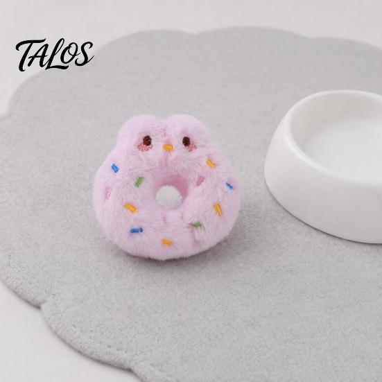 Catnip Cat Toy Donut Shape Toy, with Natural And Rattle Paper, PP Cotton Filling Stimulating Teaser Chew Bite Anxiety Relief Pet for Cats Teeth