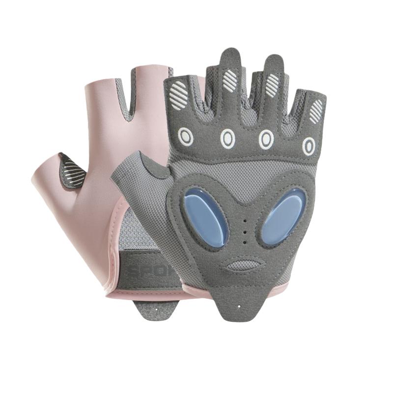 No-slip Fitness Sports Exercise Silicone Padded Palm Protection Shockproof Breathable Weightlifting Half Finger Gym Gloves