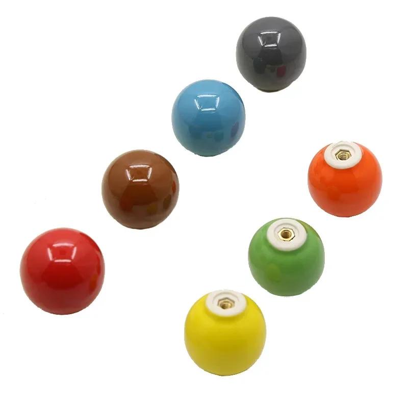 Moderne bunte Keramik-Knöpfe mit einem Loch, runde Griffgriffe für Schubladen, Weinschränke, Einloch-Griff, Türgriff