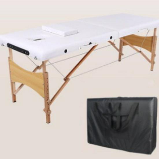 Adjustable Portable Solid Wood Beauty Bed for Massage & Physiotherapy