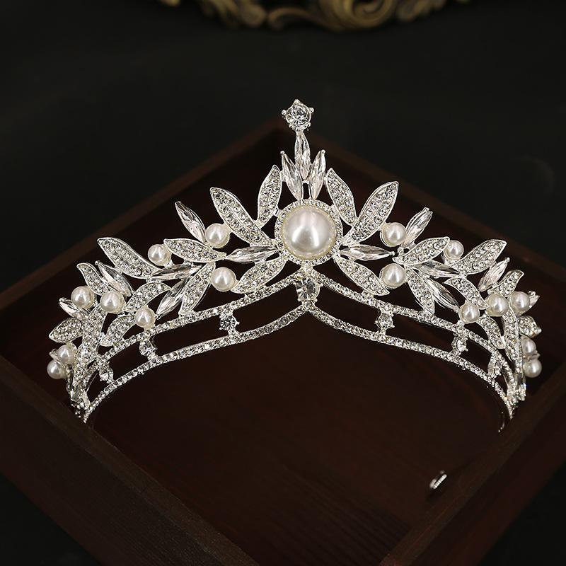 

Новый стиль, жемчужная корона, элегантное свадебное платье высокого класса для невесты, головной убор, темпераментная женская корона принцессы на день рождения