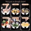 1PC Thickened Stainless Steel 30cm Mixing Bowl Washbasin Stainless Steel For Soup Pot, And Salad Basin Heat-Resistant Base